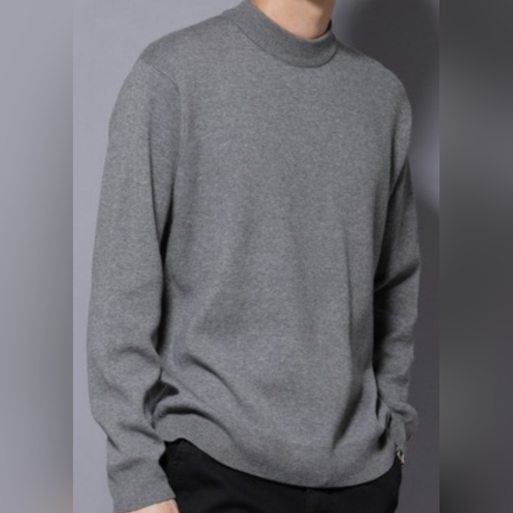 Towncraft Men Heather Gray High Crewneck Knit Sweater Size XLT Tall
